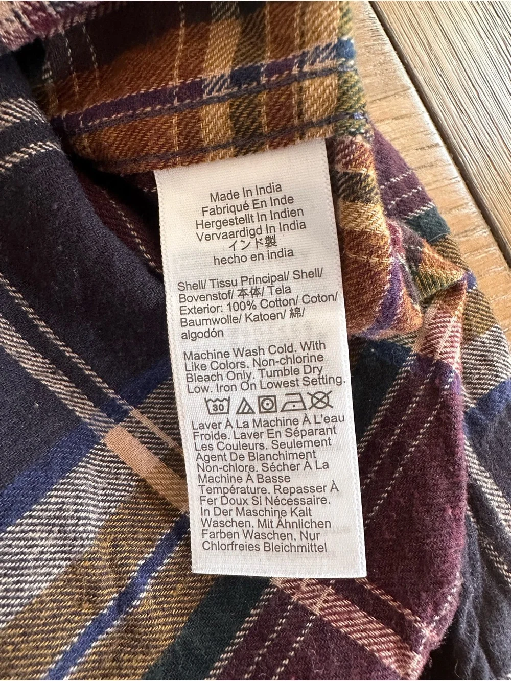 J.Crew Men’s Classic Plaid Flannel Button Down Shirt Size Large 100% Cotton